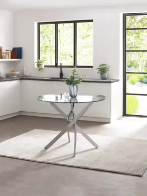 Anderson Round Glass Dining Table