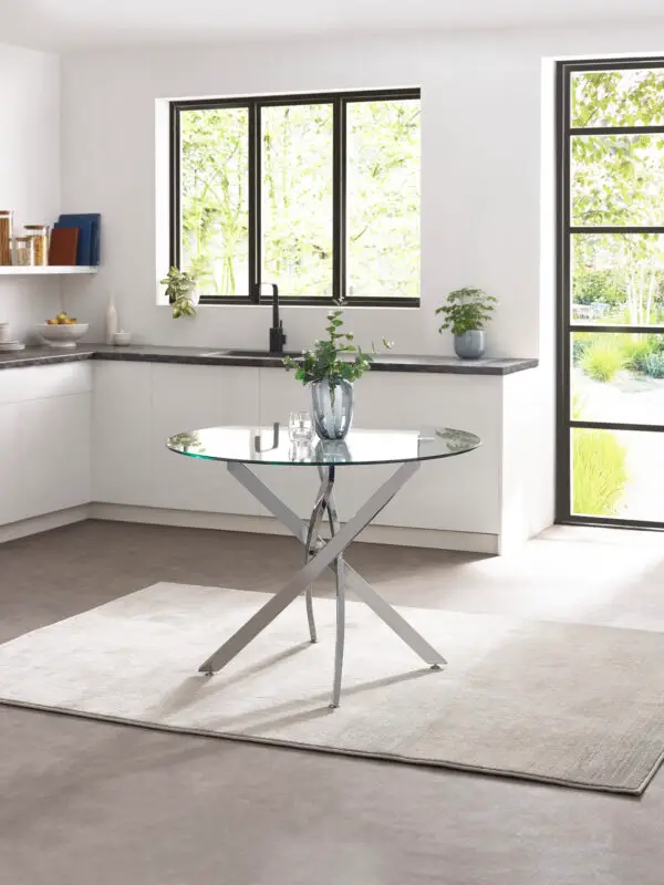 Anderson Round Glass Dining Table