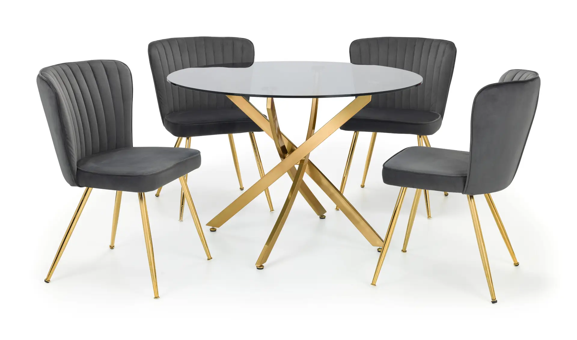 Set Of 2 Cannes Dining Chairs - Grey - Image 5