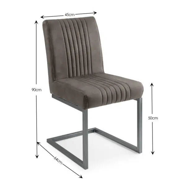 Berwick Rectangular Table and 6 Charcoal Brooklyn Chairs - Image 3