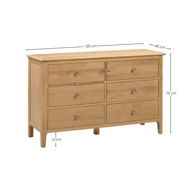 Cotswold 6 Drawer Wide Chest - Image 8