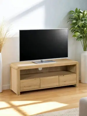 Curve Oak Tv Unit