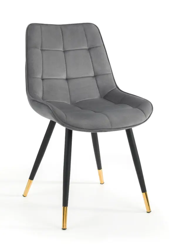 Set Of 2 Hadid Dining Chairs - Grey - Image 3