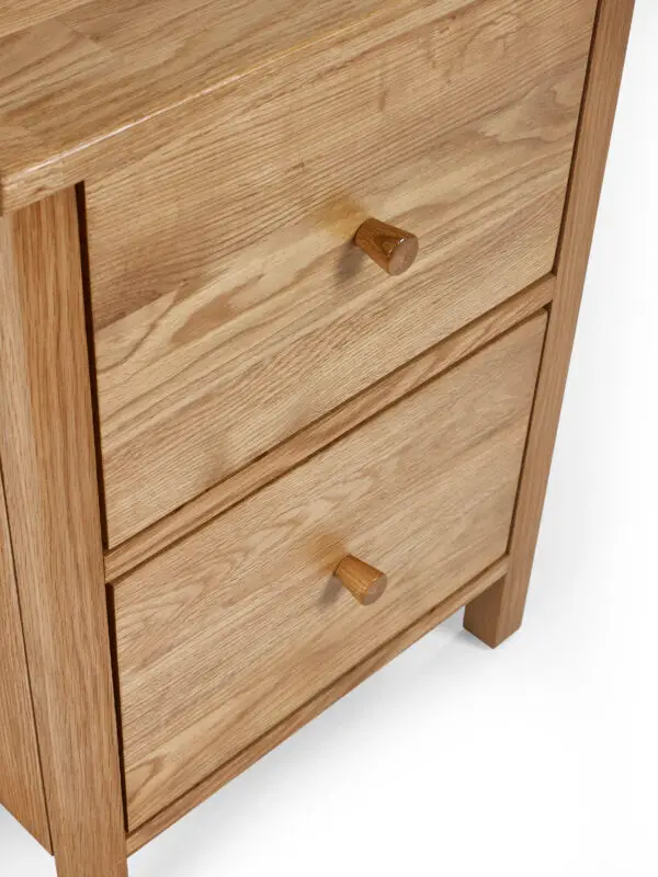 Coxmoor 2 Drawer Bedside - Oak - Image 9