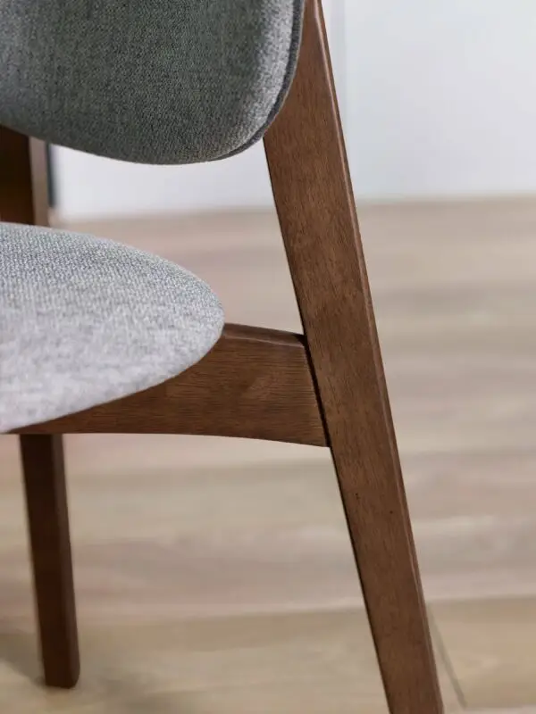 Set of 2 Artemis Walnut and 
Grey Dining Chairs - Image 9