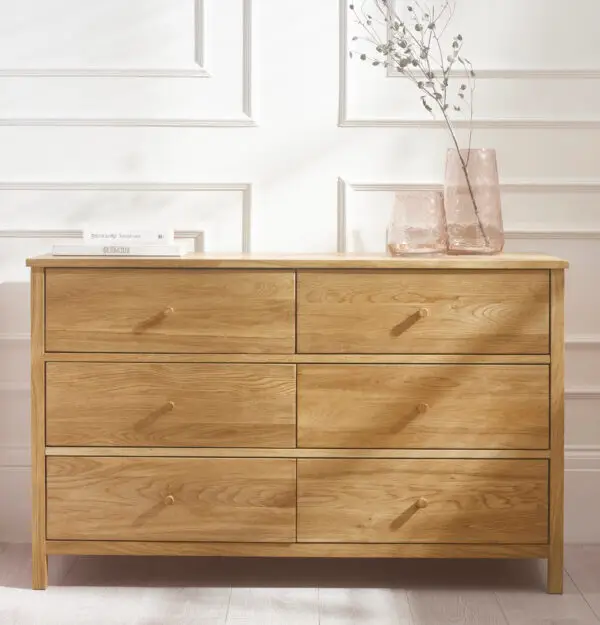Coxmoor 6 Drawer Chest - Oak - Image 6