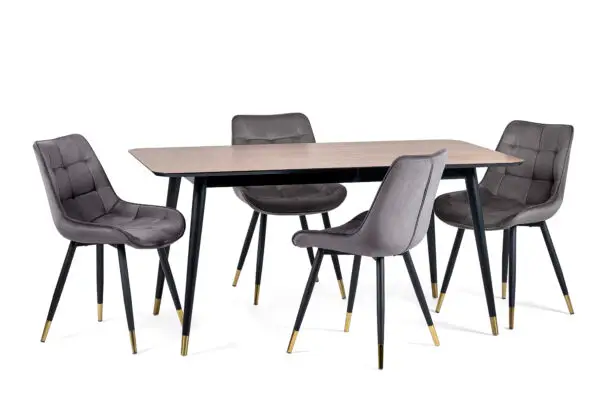 Set Of 2 Hadid Dining Chairs - Grey - Image 5