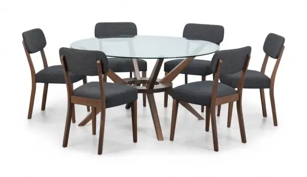Chelsea 140cm Round Table and 6 Farringdon Chairs - Image 2