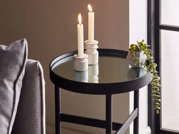 Franki Mirror Glass Lamp Table - Image 6