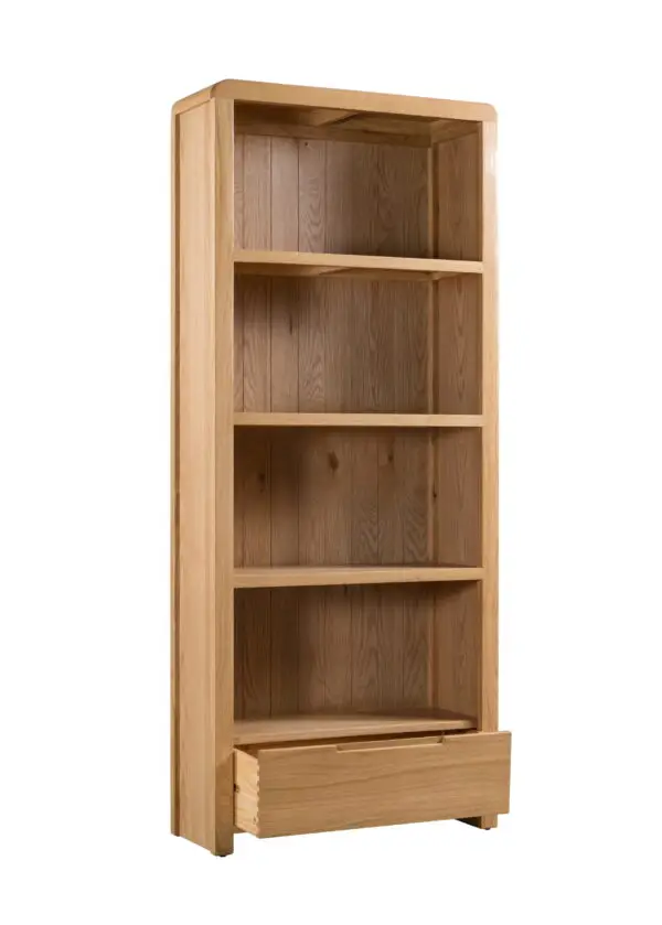 Curve Oak Tall Bookcase - Image 2