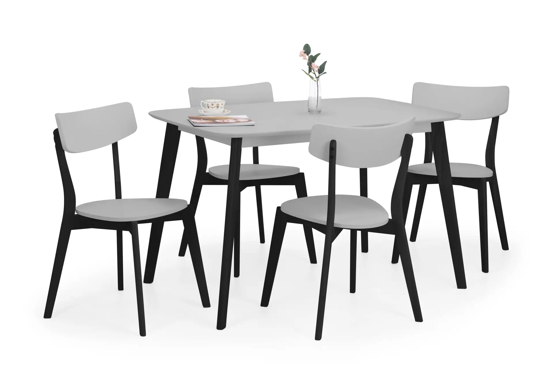 Casa Rectangular Dining Table - Grey/Black - Image 6