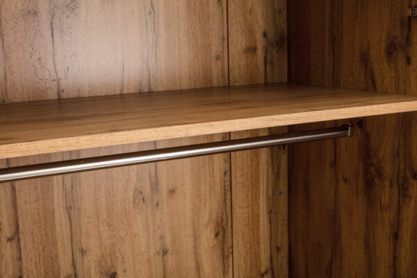 Bali 2 Door 1 Drawer Wardrobe - Light Oak - Image 11