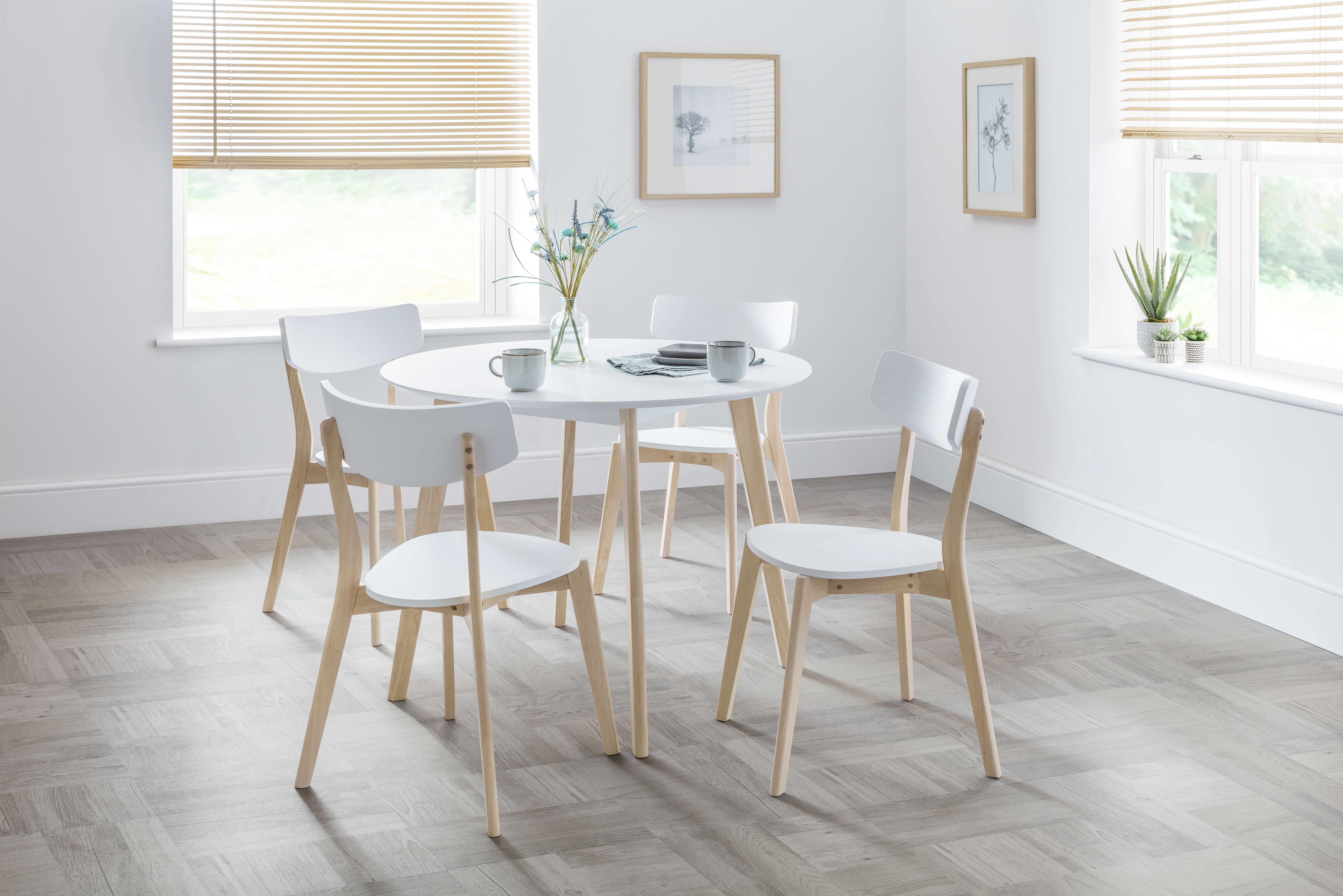 Set Of 2 Casa Dining Chairs White/Oak - Image 5