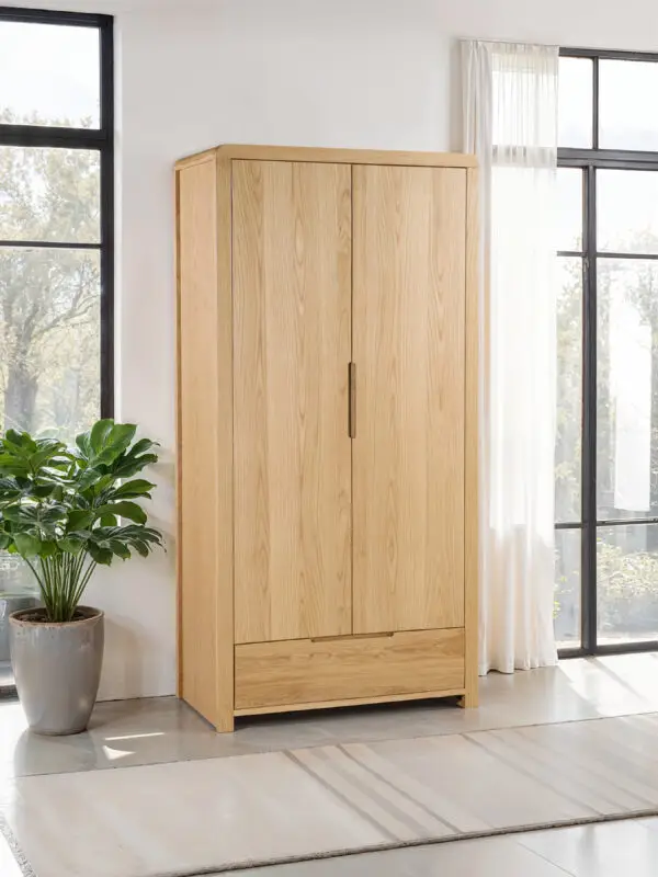 Curve 2 Door 1 Drawer Wardrobe