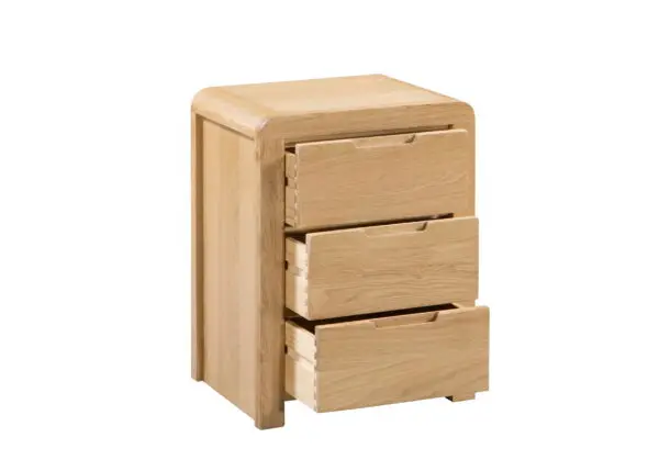 Curve 3 Drawer Bedside - Image 3