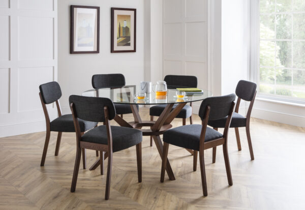 Chelsea 140cm Round Table and 6 Farringdon Chairs - Image 3