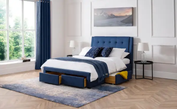 Fullerton 4 Drawer 180cm Superking Bed  Blue - Image 2