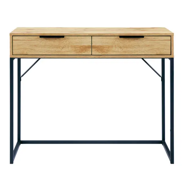 Bali 2 Drawer Dressing Table/Desk - Light Oak - Image 3