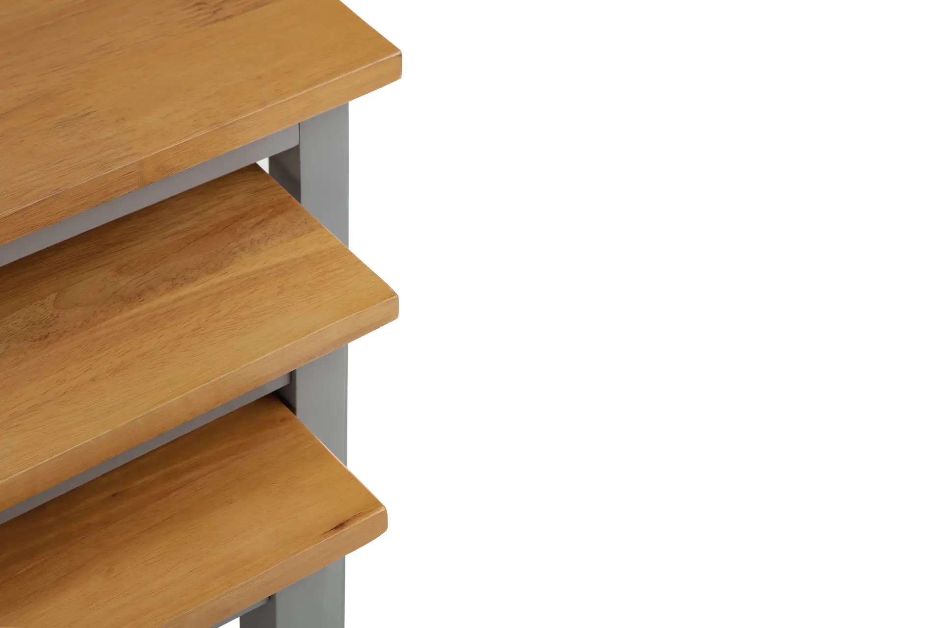 Cleo Nest Of Tables 2 Tone Grey & Oak - Image 6