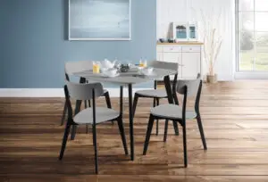 Casa Grey Dining Table & 4 Casa Grey Dining Chairs