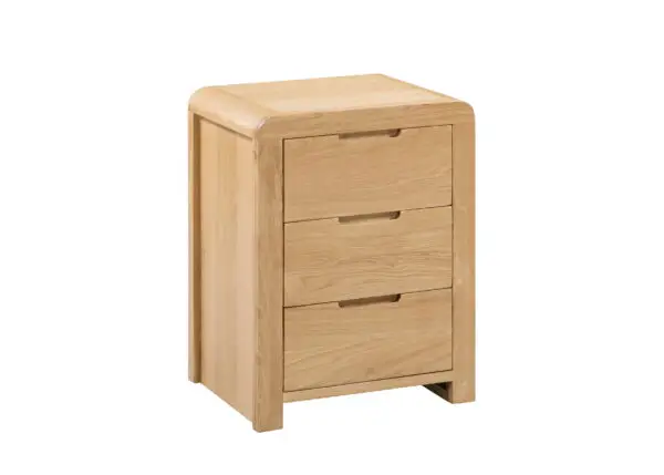 Curve 3 Drawer Bedside - Image 2