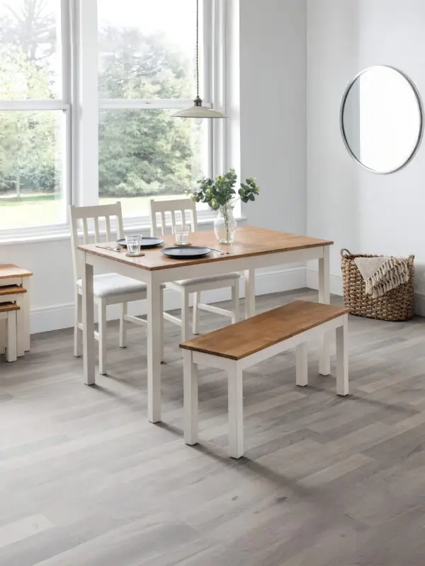 Coxmoor Rectangular Dining Table - Ivory & Oak