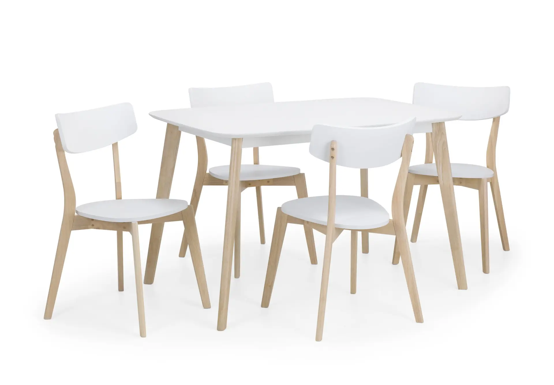 Set Of 2 Casa Dining Chairs White/Oak - Image 4