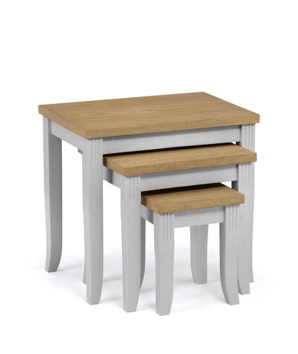 Davenport Oak/Elephant Grey Nest Of Tables - Image 2