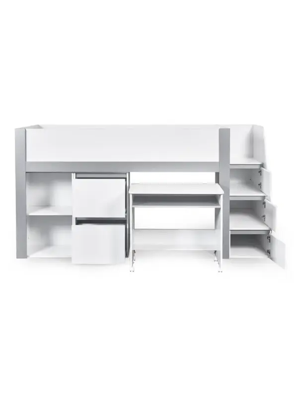 Gaia 90cm Single Midsleeper - White and Silver - Image 7