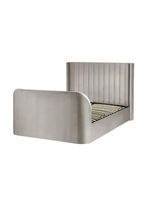 Clara Ottoman TV Bed 135cm - Light Grey - Image 11