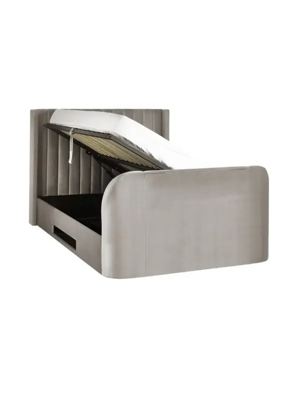 Clara Ottoman TV Bed 150cm - Light Grey - Image 8