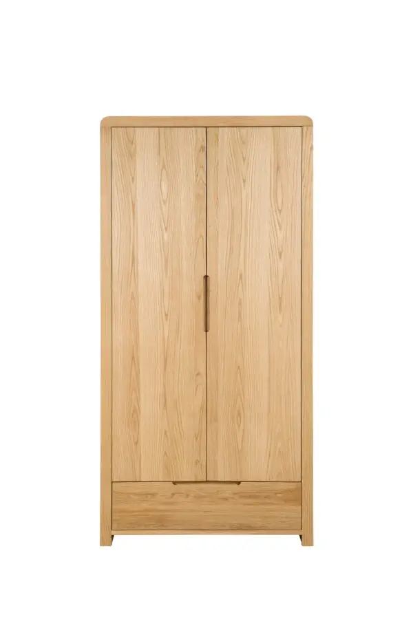 Curve 2 Door 1 Drawer Wardrobe - Image 4