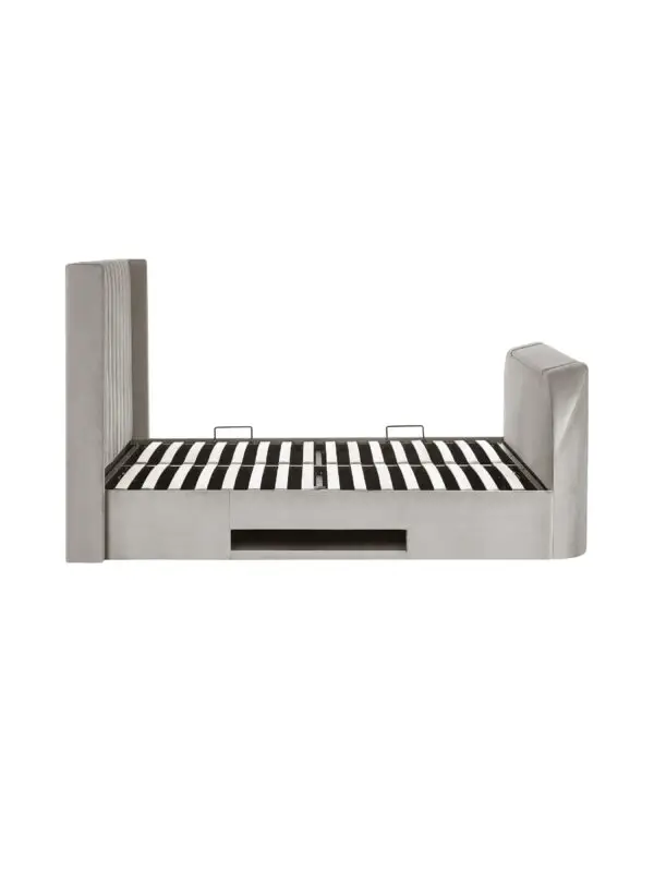 Clara Ottoman TV Bed 150cm - Light Grey - Image 14