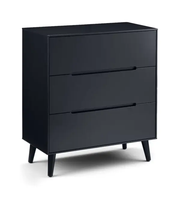 Alicia 3 Drawer Chest - Anthracite - Image 2