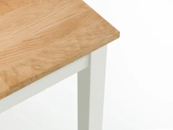 Coxmoor 75cm Square Dining Table - Ivory & Oak - Image 4