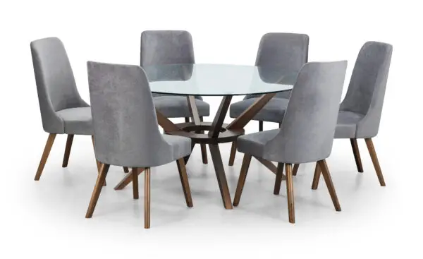 Chelsea 140cm Round Table and 6 Huxley Chairs - Image 2