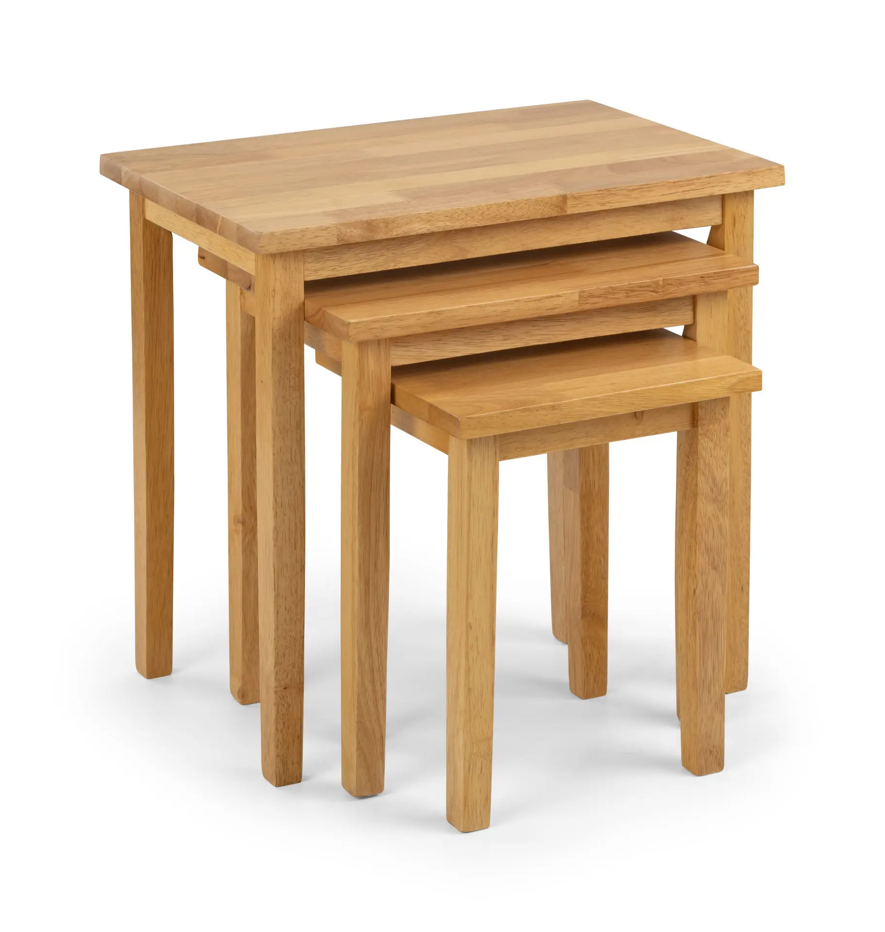 Cleo Nest Of Tables - Natural Oak Finish - Image 2