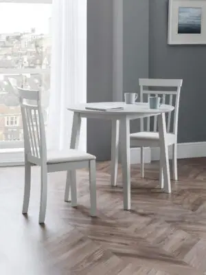 Coast Grey Dropleaf Table and 2 Grey Coast Chairs
