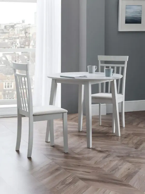 Coast Grey Dropleaf Table and 2 Grey Coast Chairs