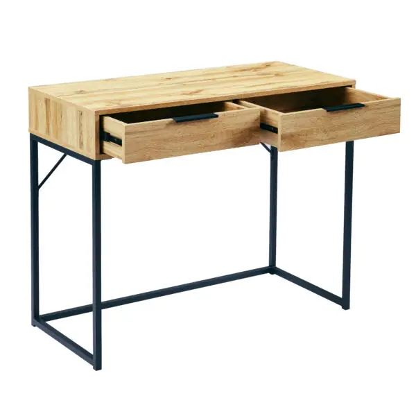 Bali 2 Drawer Dressing Table/Desk - Light Oak - Image 2