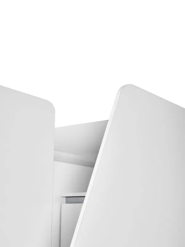 Gaia 90cm Single Highsleeper TV Bed - White and Silver - Image 9