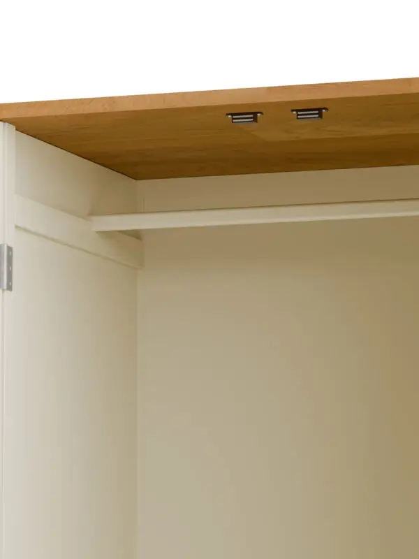 Coxmoor Wardrobe - Ivory and Oak - Image 9