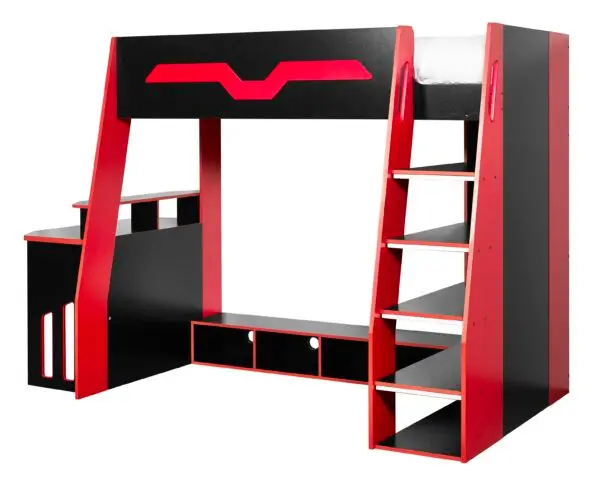 Eagle Single 90cm Gaming Highsleeper - Black and Red - Image 5