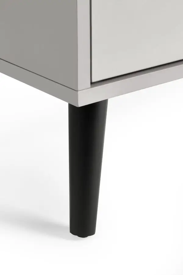 Alba 2 Drawer Bedside - Silk Grey - Image 3