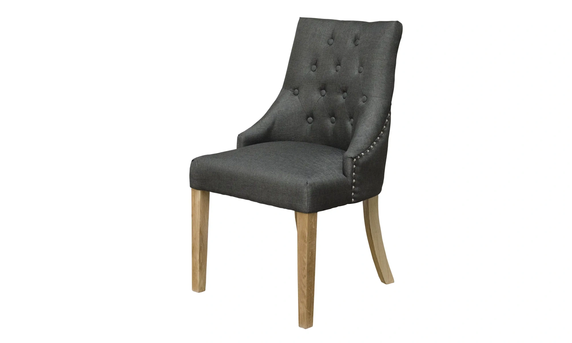 Windsor chair in charcoal fabric