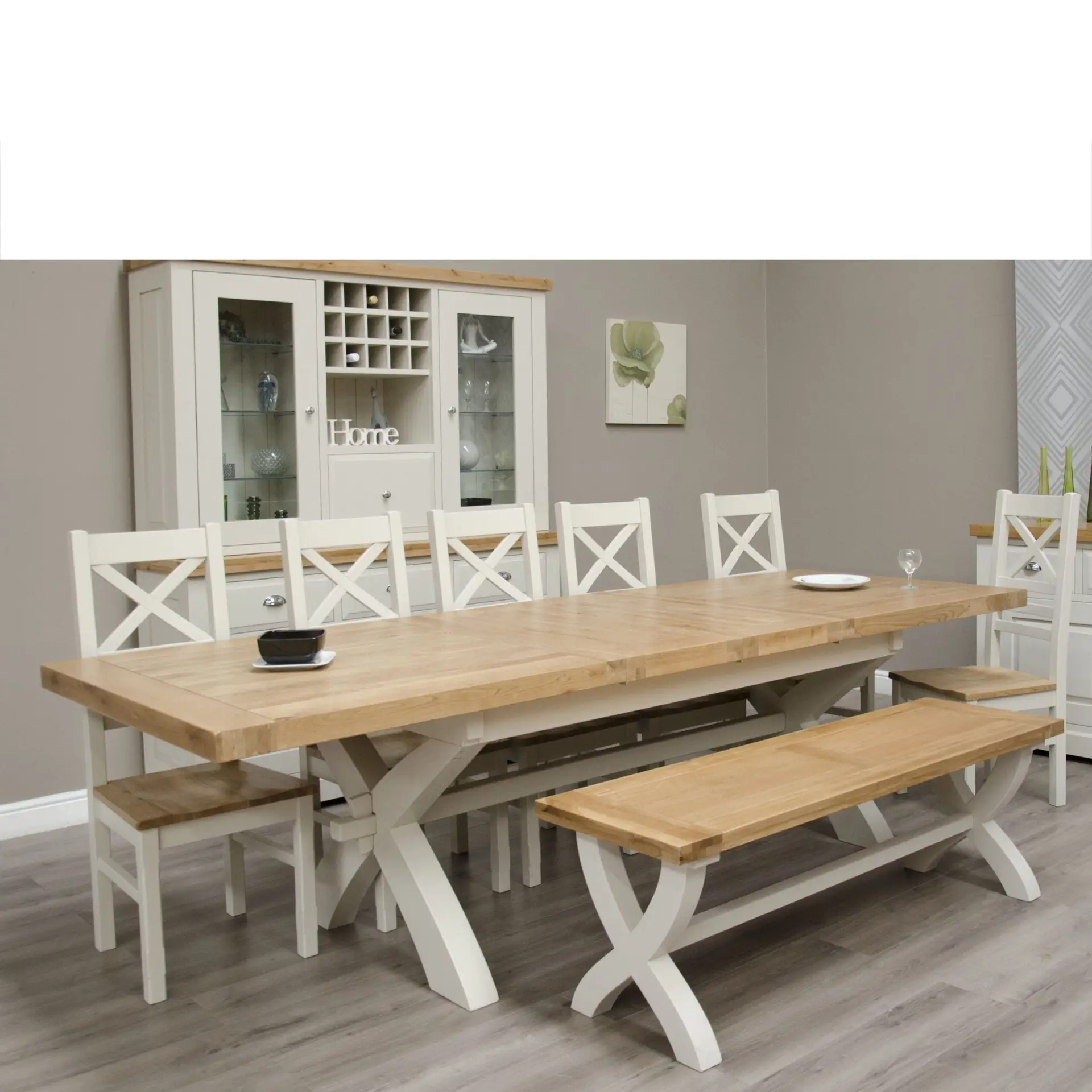 Painted Deluxe X-Leg table - Image 2