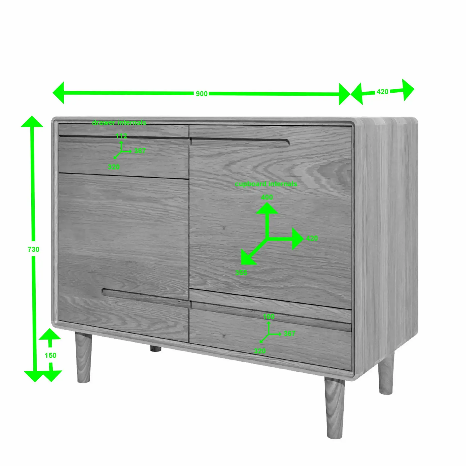 Scandic Small sideboard - Image 3