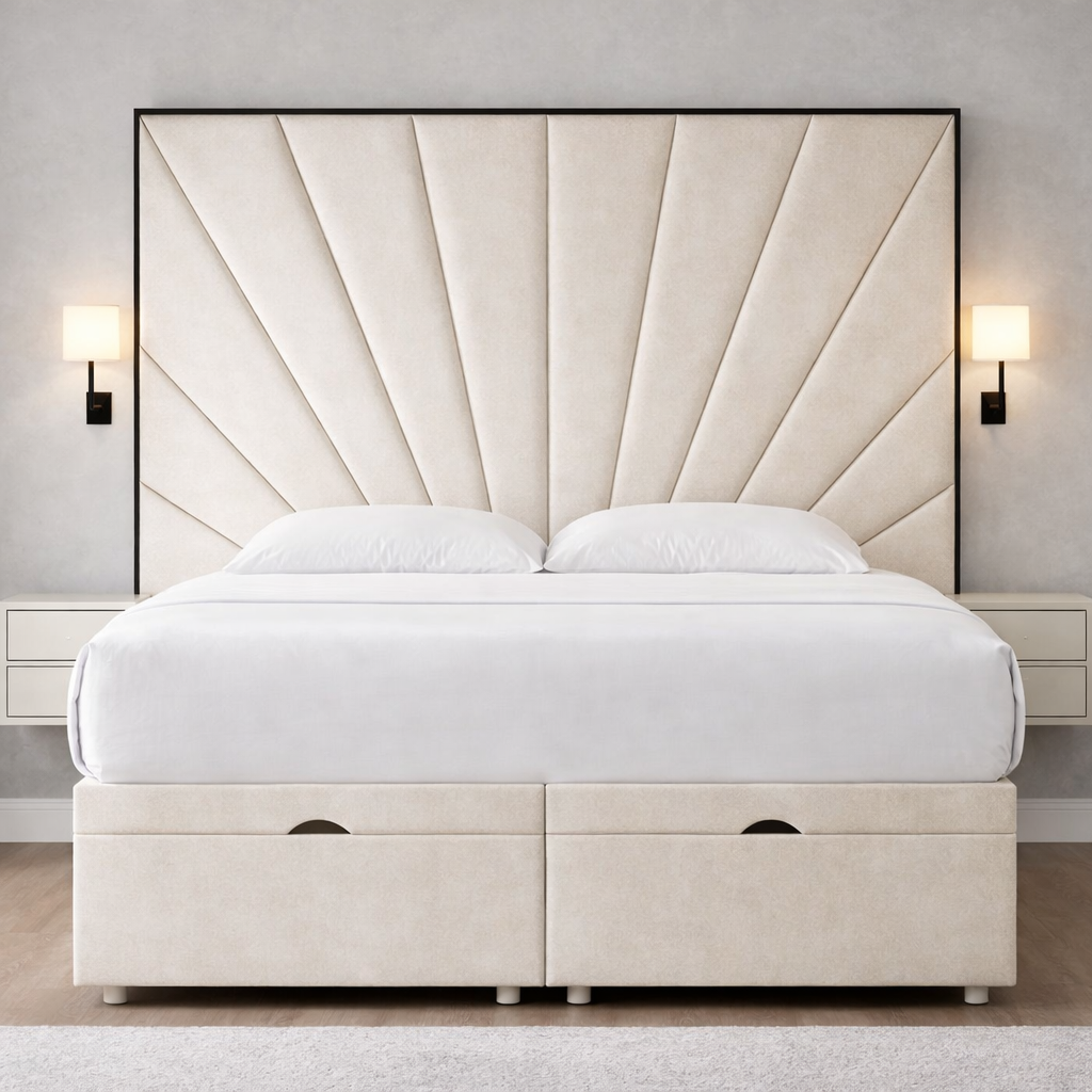 Mercer Divan Ottoman with Contrast Piping