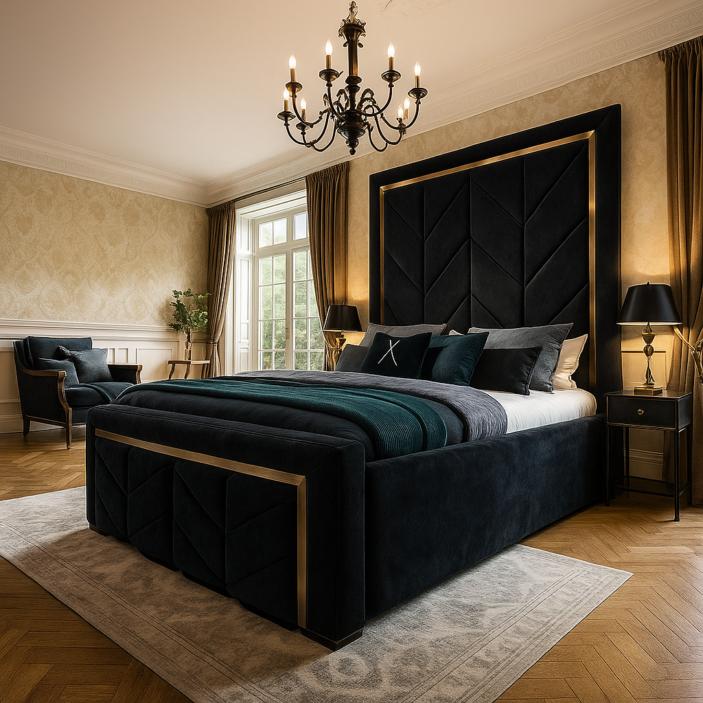Gold Strip Tower Bed